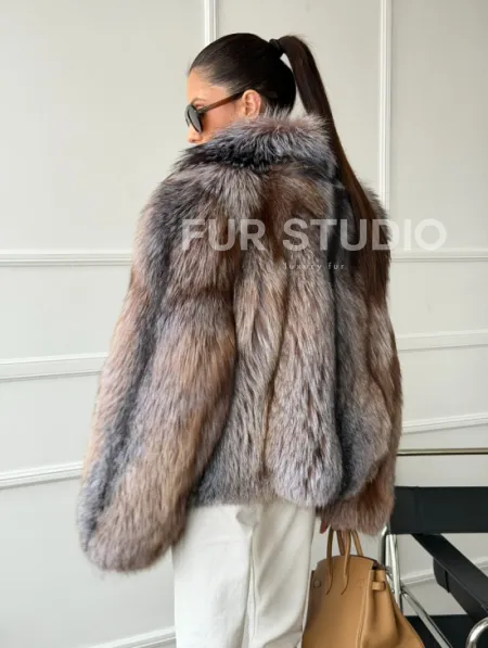 Полушубок из чернобурки - фото 4