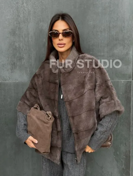 Куртка - кофта норковая на молнии - фото 5