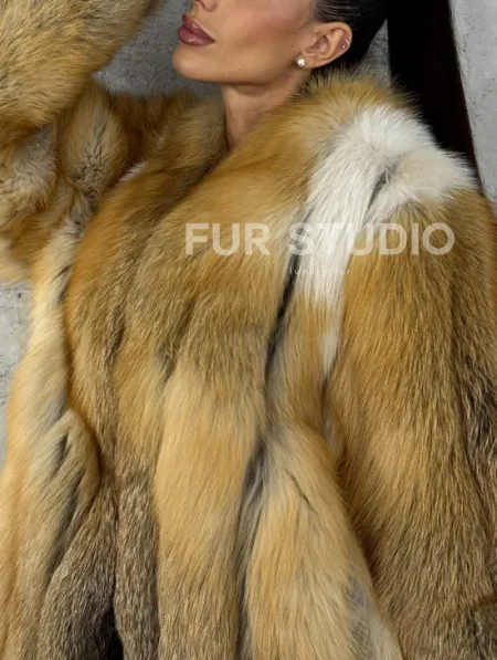 Шуба из меха лисы Gold - фото 2