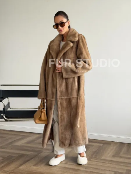 Шуба норковая классика - пастель - фото 12