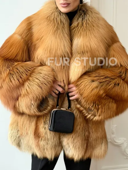 Шуба из лисы огневки - фото 1