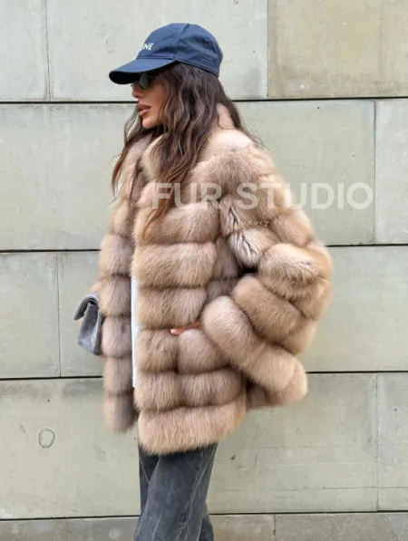 Шуба из меха куницы - фото 5