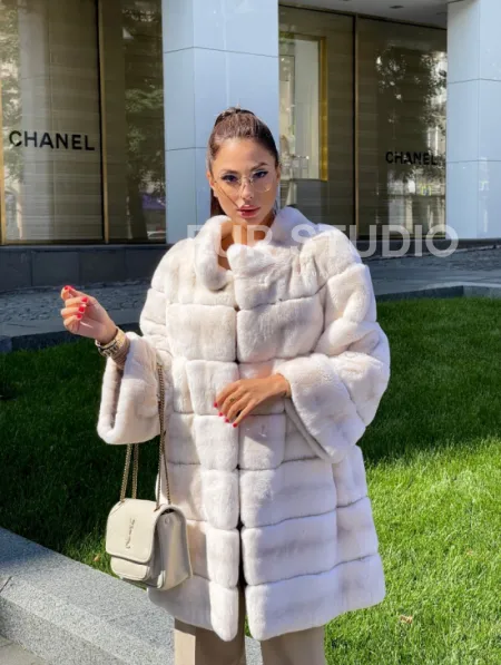 Шуба из кролика рекс - фото 0