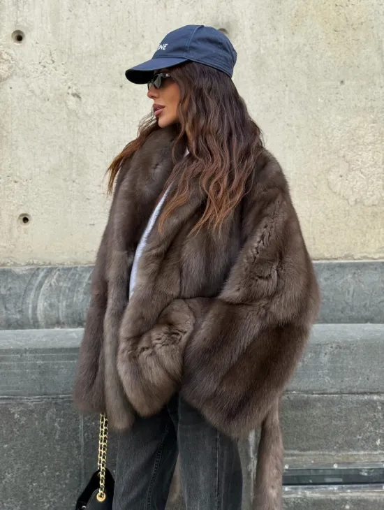 Шуба из меха куницы - автоледи - фото 7