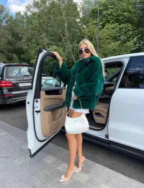 Автоледи из меха норки NAFA - изумруд - фото 5