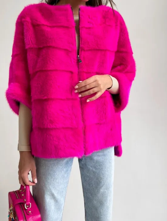 Норковая кофта на молнии - фото 5