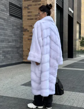 Светлая норковая шуба 