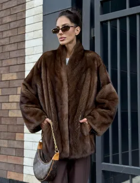 Модная шуба из норки 2025 - фото 8