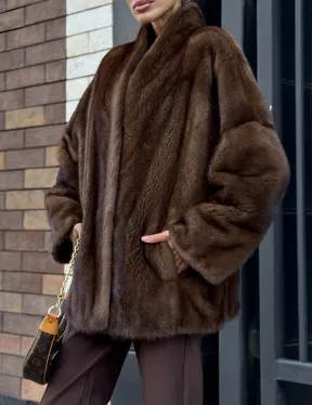 Модная шуба из норки 2025 - фото 2