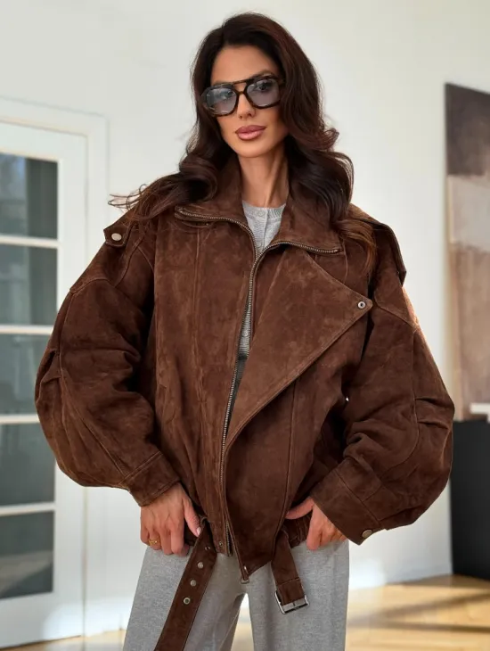 Замшевая куртка женская 2025 - фото 0