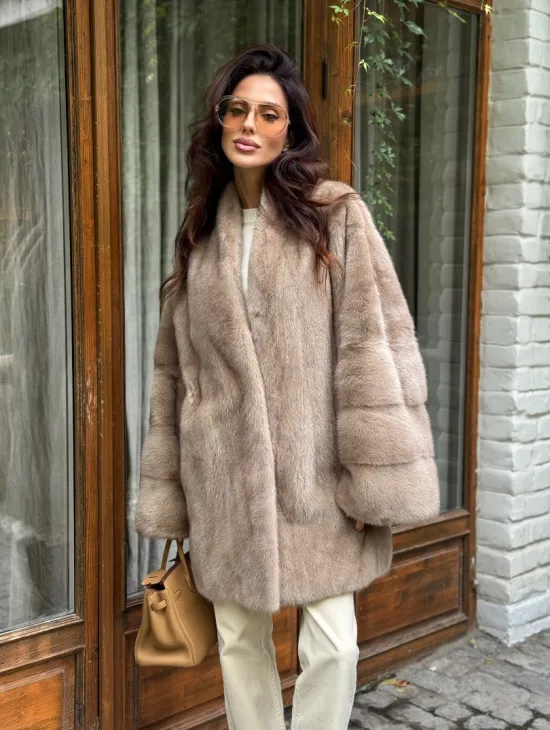 Полушубок из норки - фото 9