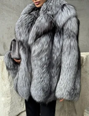 Полушубок из чернобурки - фото 4