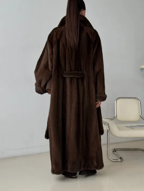 Длинная норковая шуба - фото 3