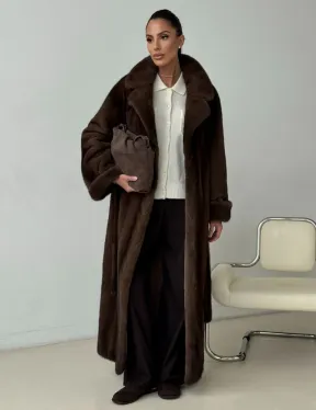 Длинная норковая шуба - фото 6