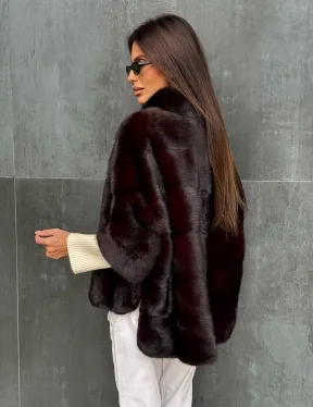 Норковый полушубок на молнии - фото 5