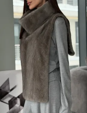 Манишка норковая серая - фото 5