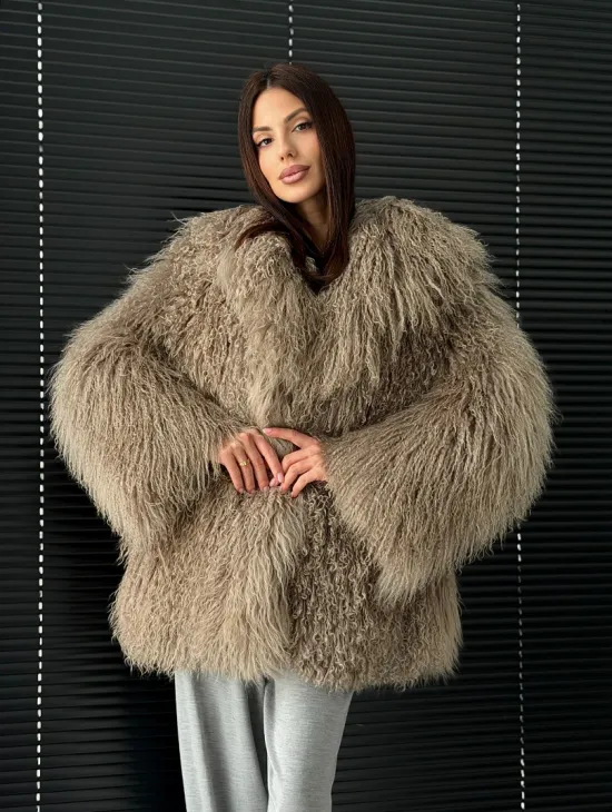 Полушубок из ламы - фото 14