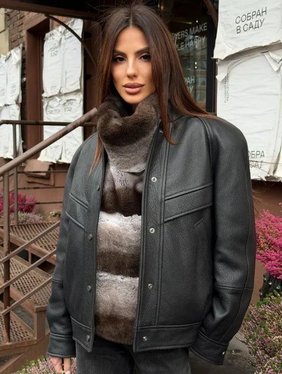 Манишка из кролика рекс под шиншиллу - фото 0