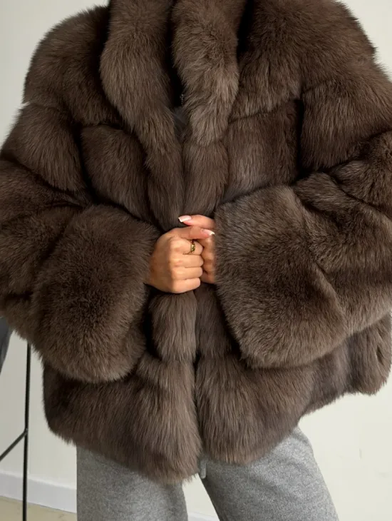 Шуба песцовая под соболь - фото 2