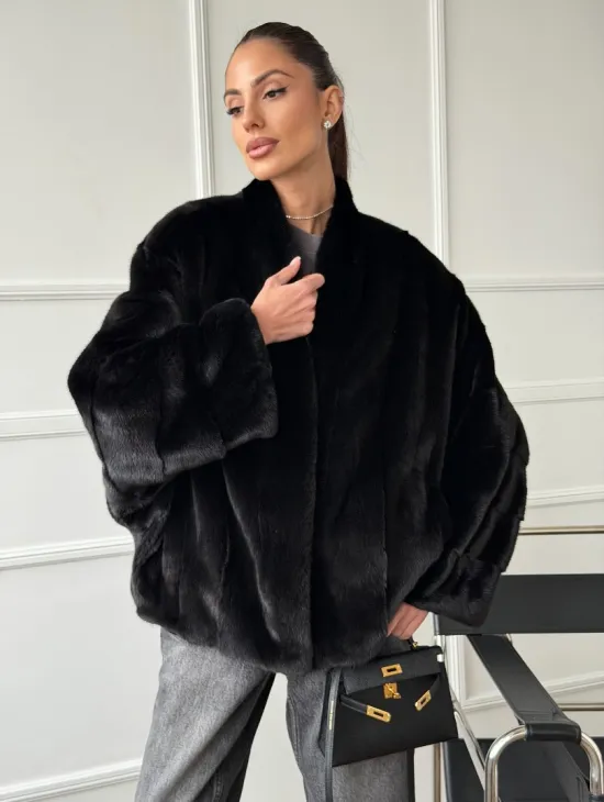 Полушубок норковый SAGA FURS - style oversize - фото 5