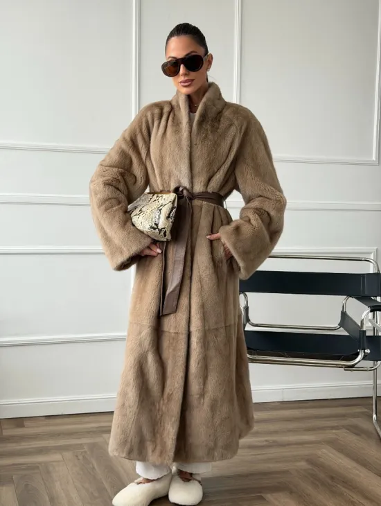 Норковое меховое пальто для женщин - фото 13