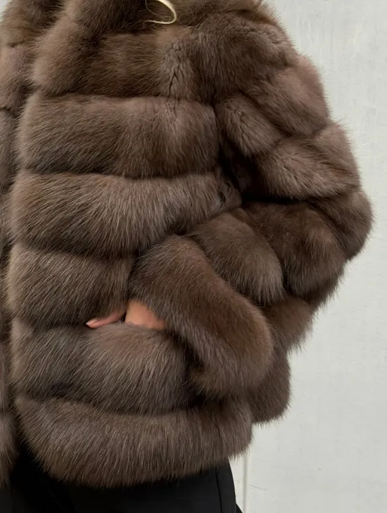 Меховой жакет из куницы - фото 3