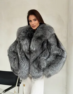 Полушубок из чернобурой лисы - фото 11