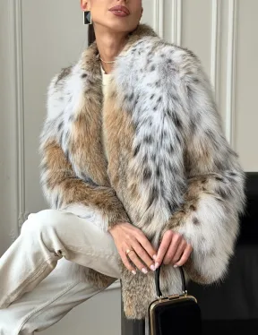 Шуба из натурального меха рыси - фото 5