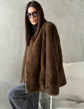 Шуба женская из меха норки - фото 5