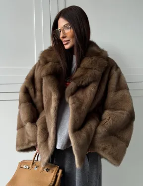 Куртка из меха норки - воротник куница - фото 15