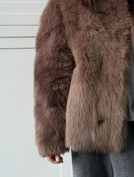 Дубленка из тосканы цвет taupe - фото 1