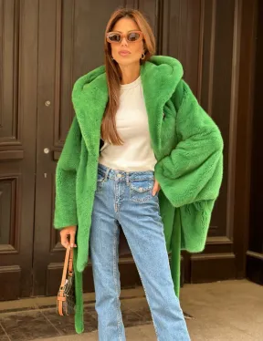 Шуба норковая с капюшоном 100524 - фото 1