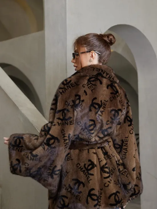 Норка летучая мышь английский воротник, принт - фото 2